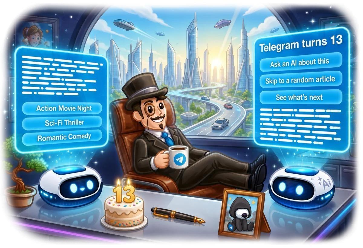 Telegram представил обновление: приветственные сообщения, кнопки в сообщениях и подписи к подаркам