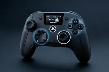 Для PS5 представили необычный геймпад с экраном и настройкой стиков