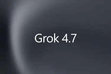 Текст 'Grok 4.7' на тёмно-сером фоне.
