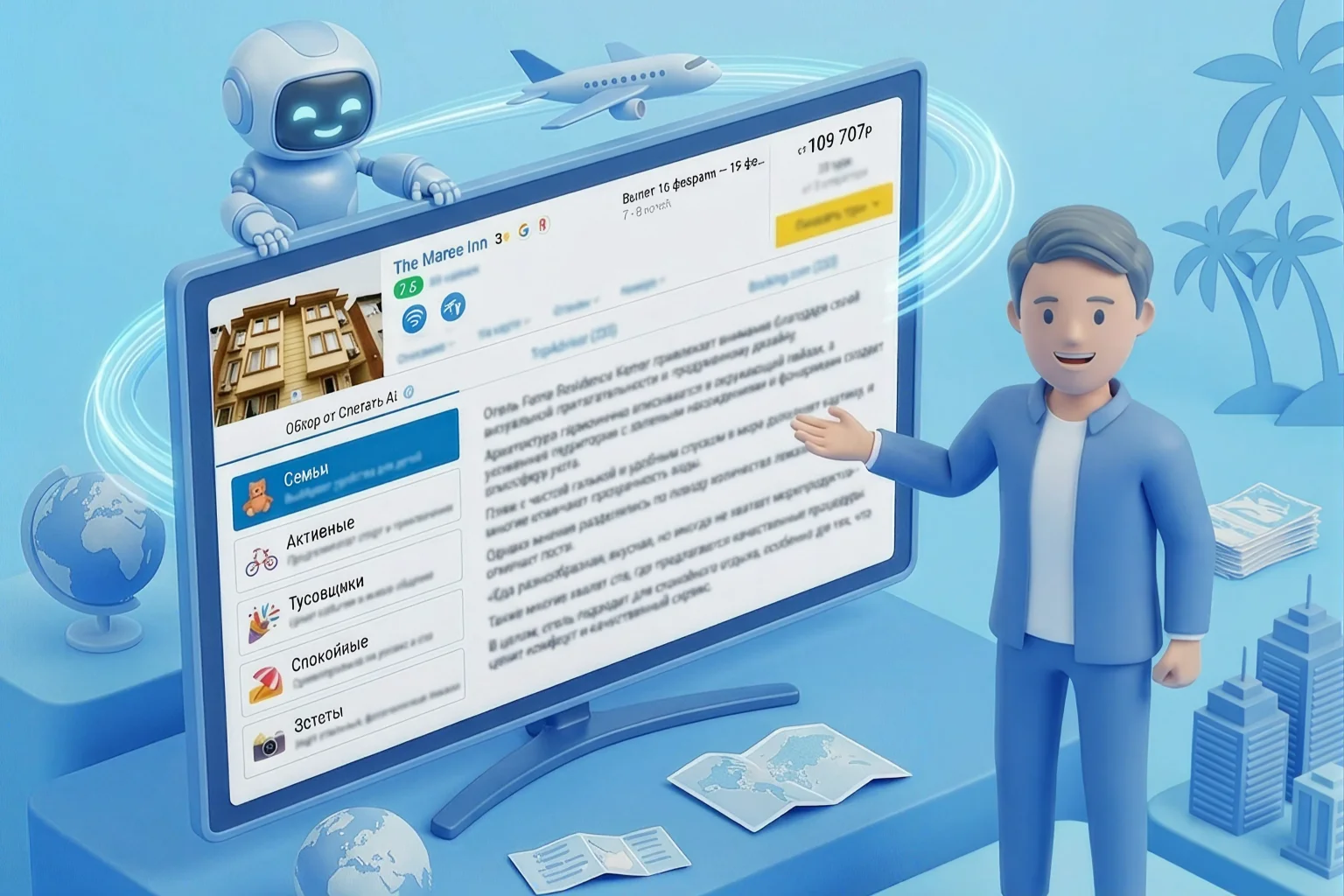 «Слетать AI» группирует отзывы по типам туристов