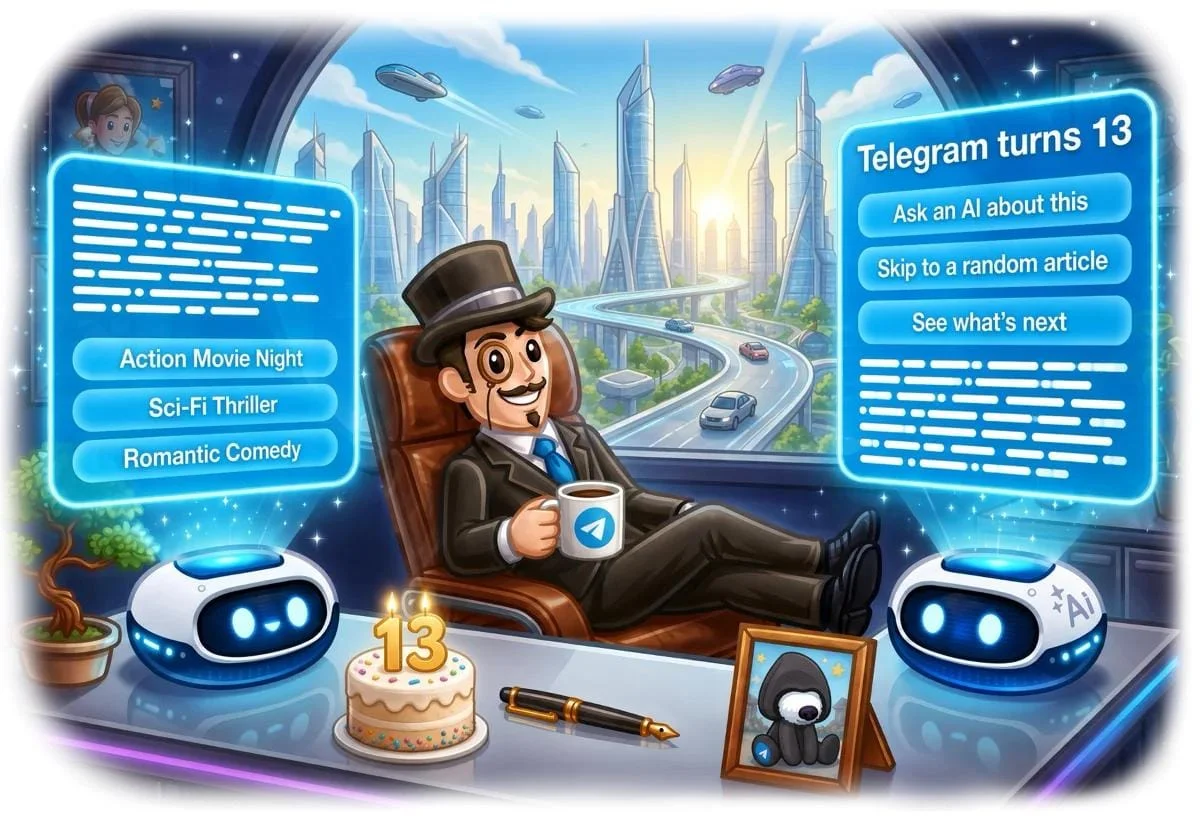 Telegram представил обновление: приветственные сообщения, кнопки в сообщениях и подписи к подаркам