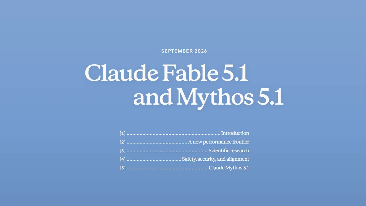 Anthropic представила Claude Fable 5.1 и Mythos 5.1: дешевле, с приватностью и мягче фильтрами