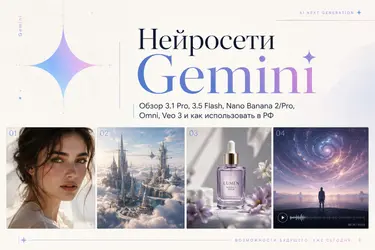 Нейросети Gemini: Обзор 3.1 Pro, 3.5 Flash, Nano Banana 2, Omni, Veo 3 и как использовать в РФ