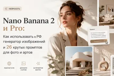 Нейросеть Nano Banana 2 и Pro: Как использовать генератор изображений в РФ, 26 крутых промптов для фото и артов