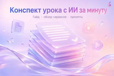 Конспект урока с ИИ: Как сделать конспект из текста и презентации за минуту — гайд, обзор, промпты