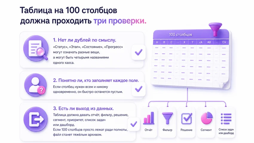 Как сделать таблицу на 100 столбцов за минуту: быстрый гайд