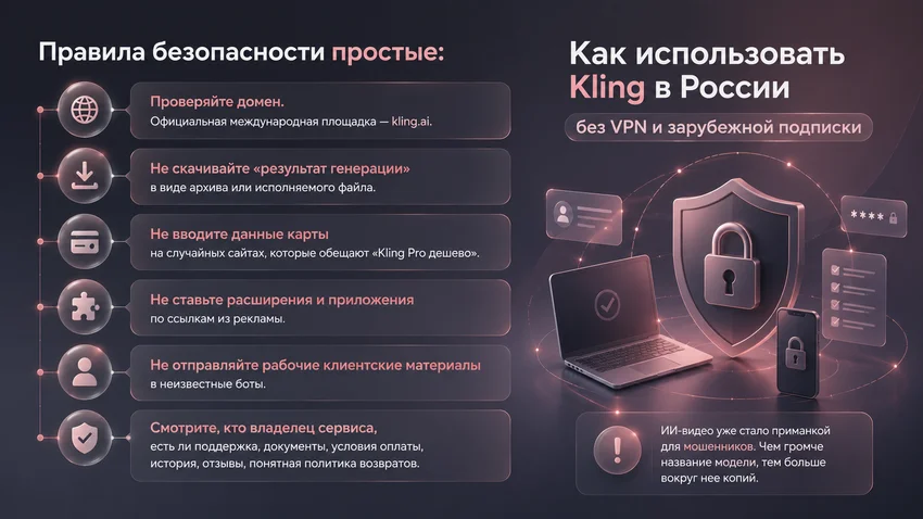 Kling в России: как использовать без VPN и зарубежной подписки