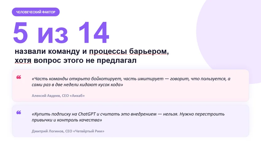 Барьеры внедрения ИИ в малом и среднем бизнесе: исследование на основе 86 глубинных интервью