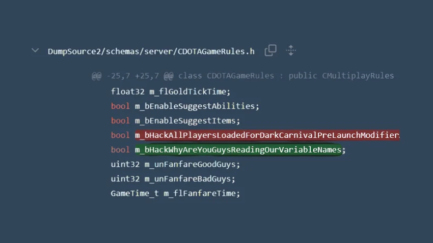 Valve подшутила над датамайнерами, спрятав в коде Dota 2 насмешливую переменную