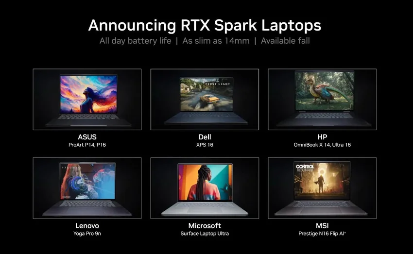 NVIDIA анонсировала чип RTX Spark для Windows на ARM