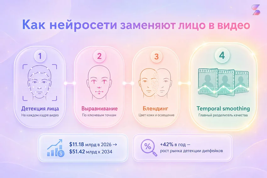 Замена лица на видео нейросетью: Как поменять лицо в ролике — гайд, обзор сервисов, 10 промптов