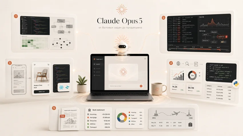 Claude Opus 5: бенчмарки, тесты и как использовать нейросеть из России