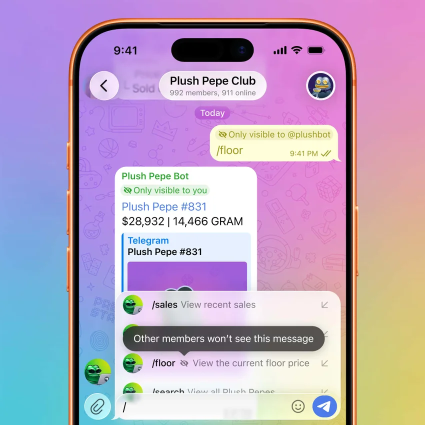 Боты в Telegram научились отправлять сообщения, которые видит только один пользователь в общем чате