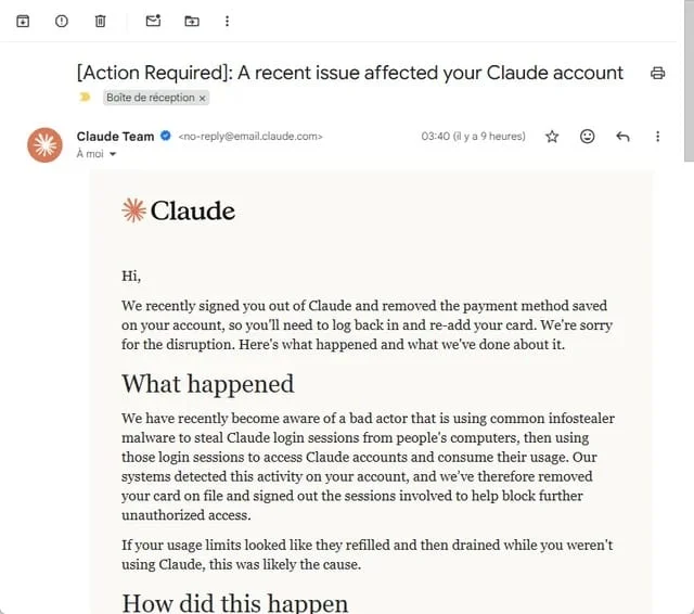 Anthropic разлогинивает пользователей Claude и удаляет карты из-за кражи сессий