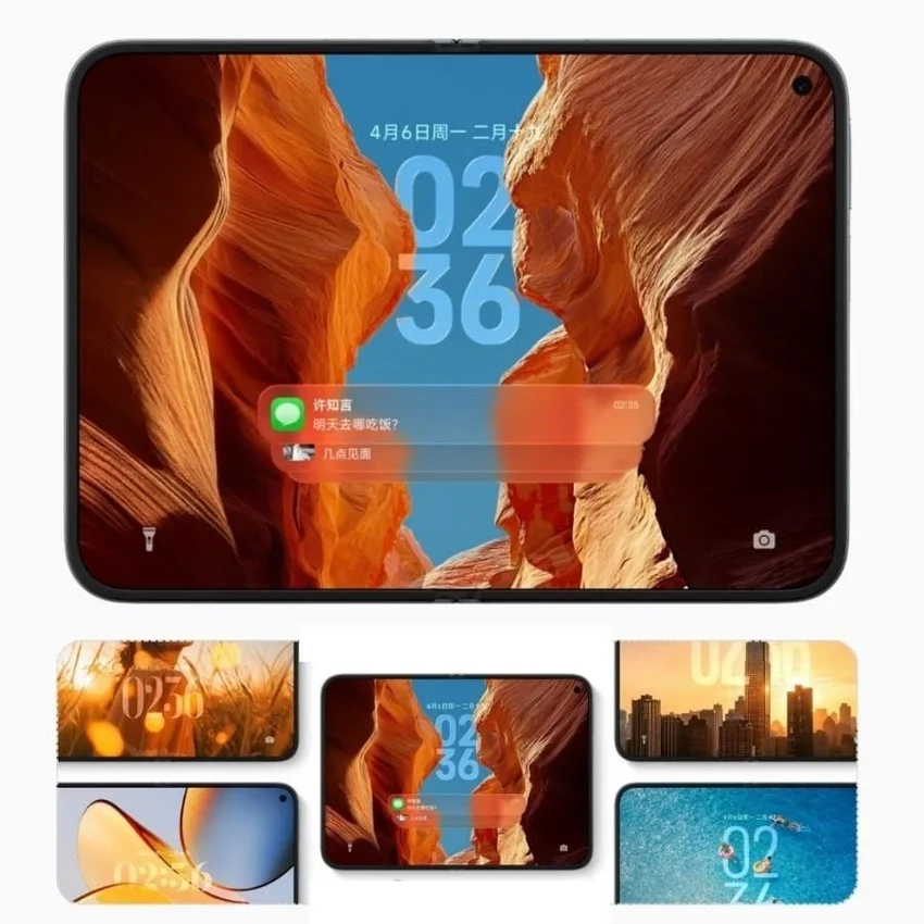 В сеть слили изображение внутреннего экрана широкого складного Xiaomi