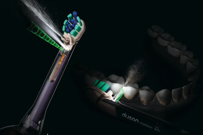 Dyson выпустила зубную щётку CameraJet со встроенной камерой и функцией автоматической чистки нитью