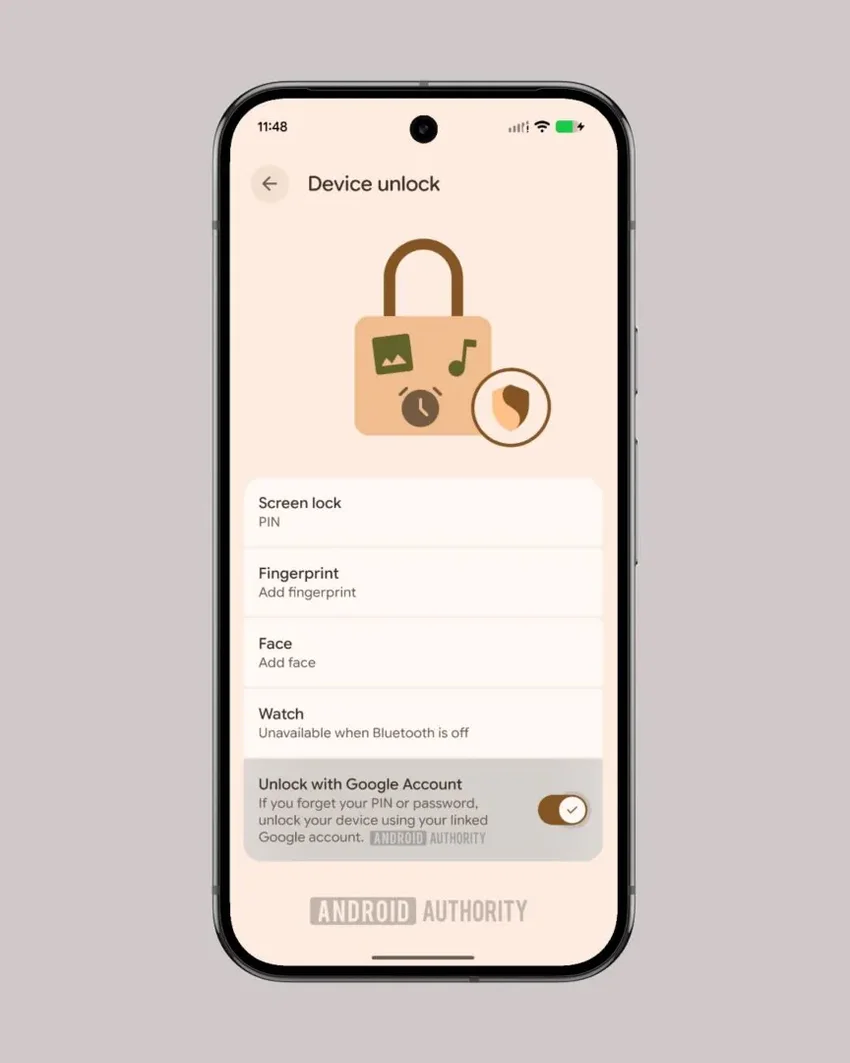 Android 17 позволит разблокировать смартфон через аккаунт Google
