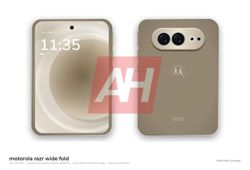 Motorola готовит необычно широкий складной смартфон — появились его концепты