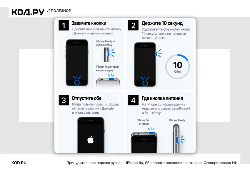 Как перезагрузить iPhone: способы и инструкции