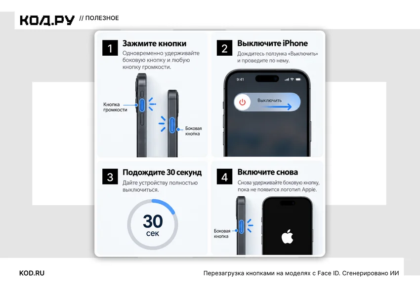 Как перезагрузить iPhone: способы и инструкции