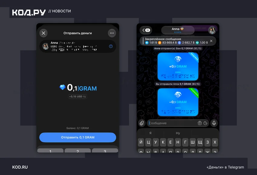Telegram запустил криптокошелёк «Деньги»: вот так он работает